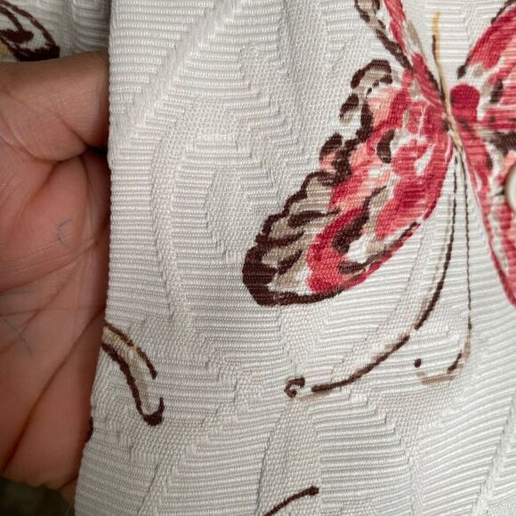 Alfred Dunner Woman Textured Jacket Topper 18W Mature Butterfly Easter Vacation - Picture 8 of 9